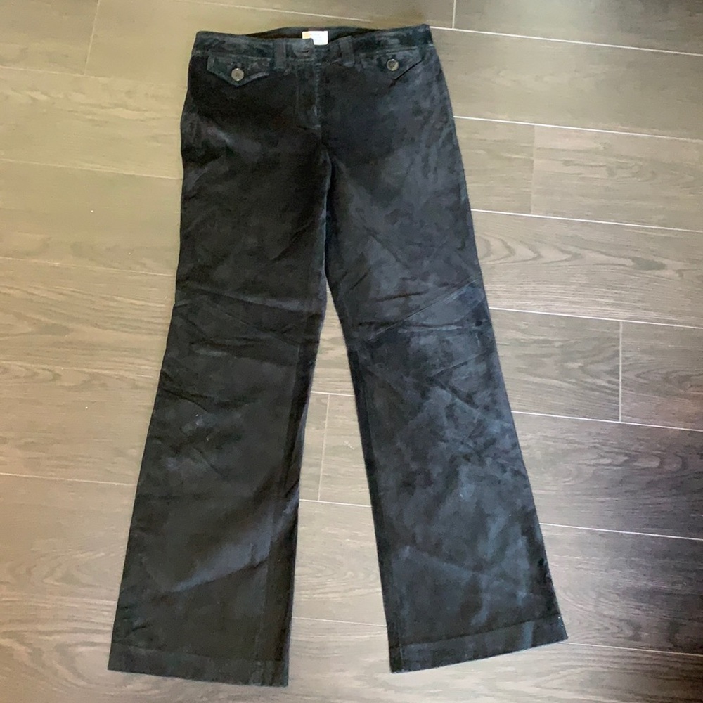 Black suede pants pants